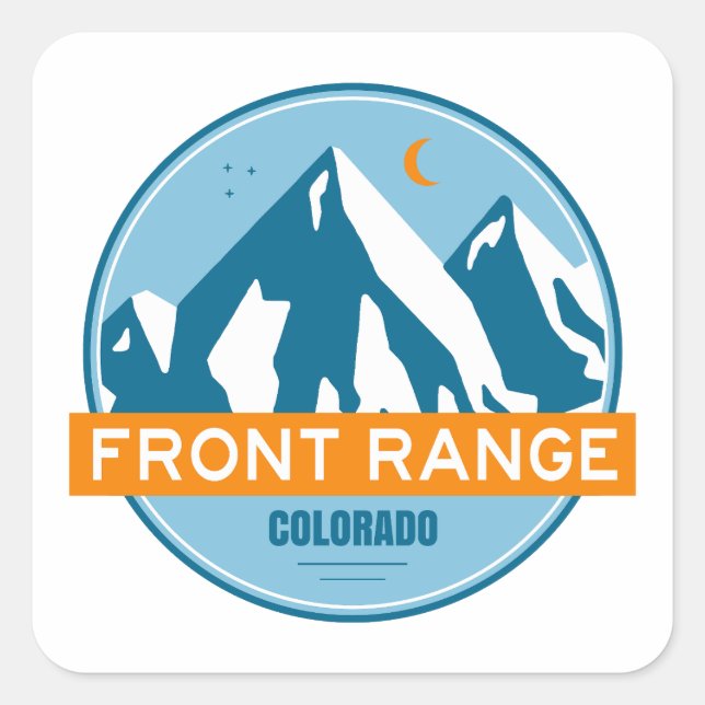 Front Range Mountains Colorado Square Sticker (Front)