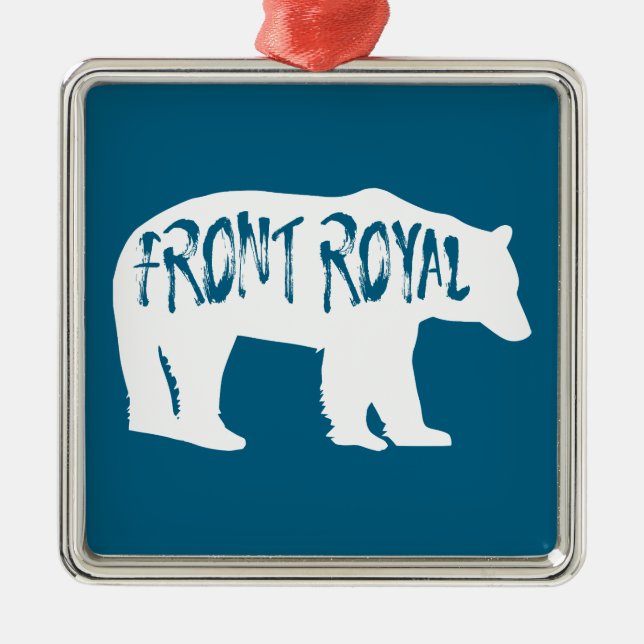 Front Royal Virginia Bear Metal Ornament (Front)