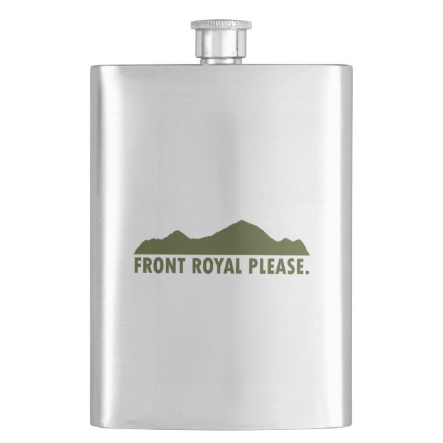 Front Royal Virginia Please Hip Flask (Front)