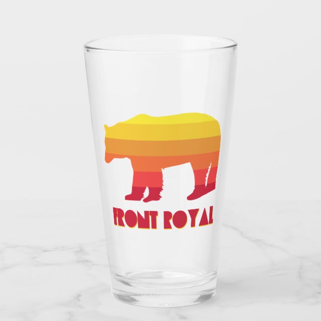 Front Royal Virginia Rainbow Bear Glass (Front)