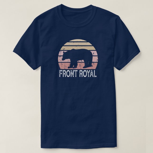 Front Royal Virginia Retro Bear T-Shirt (Design Front)