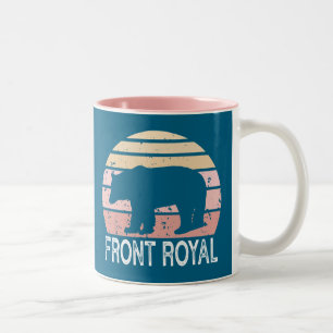 Front Royal Virginia Retro Bear Two-Tone Coffee Mug