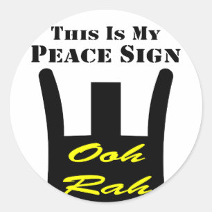 Front Sight This Is My Peace Sign Ooh-Rah Classic Round Sticker