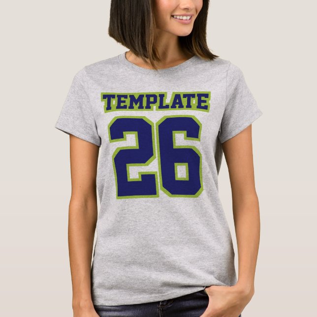Front SILVER NAVY LIME Womens Bella Flowy Circle T-Shirt (Front)