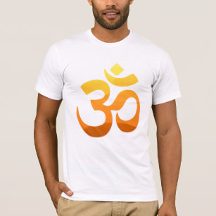 Front Symbol Yoga Om Mantra Gold Sun Meditation T-Shirt