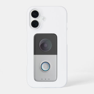 Front view of smart video doorbell iPhone 16 case