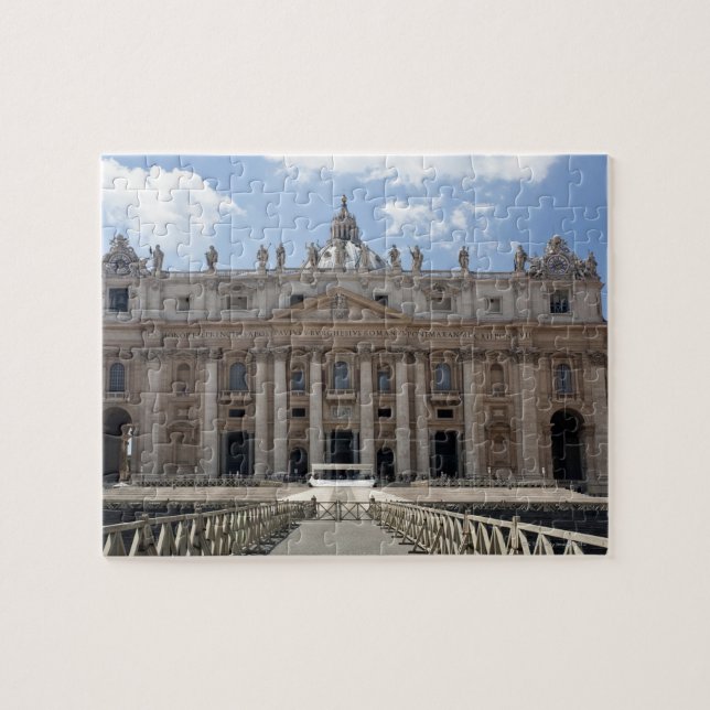 Front view of St. Peter's Basilica, Vatican. Jigsaw Puzzle (Horizontal)