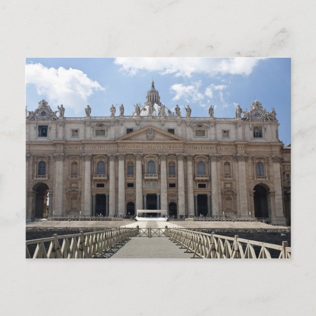 Front view of St. Peter's Basilica, Vatican. Postcard (Front)