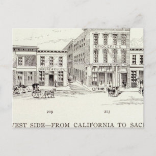 Front West side California and Sacramento Postcard