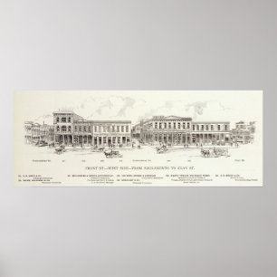 Front West side Sacramento and Clay Poster