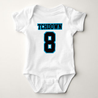 Front WHITE BLACK BLUE Bodysuit Football Jersey