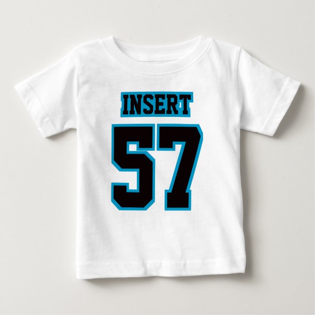Front WHITE BLACK BLUE Tutu Football Jersey Baby T-Shirt (Front)