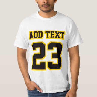 Front WHITE BLACK GOLD Mens Value Cotton T-Shirt