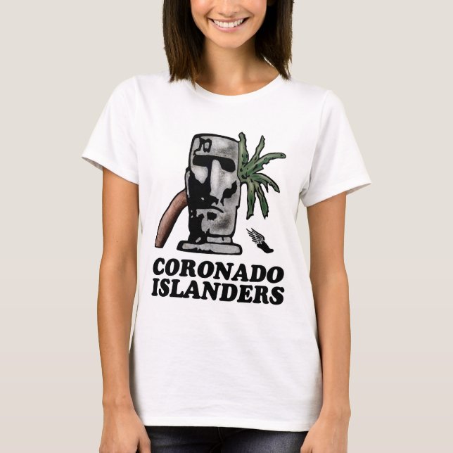 Front White Haynes Comfortsoft Woman's Islander T-Shirt (Front)