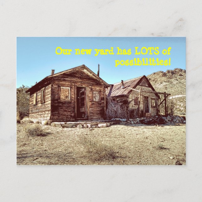 Front Yard Possibilities Funny Change of Address Announcement Postcard (Front)