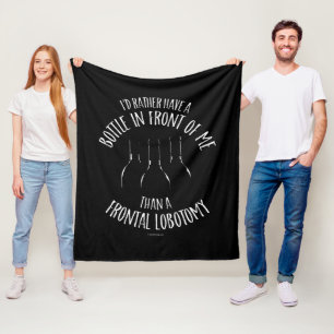 Frontal Lobotomy Fleece Blanket
