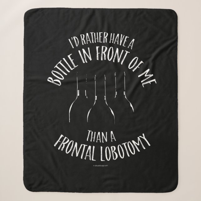 Frontal Lobotomy Sherpa Blanket (Front)