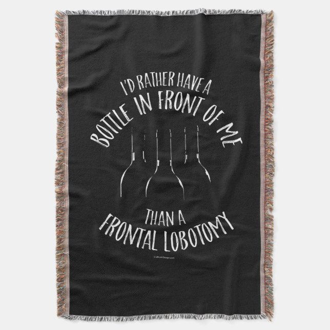 Frontal Lobotomy Throw Blanket (Front Vertical)