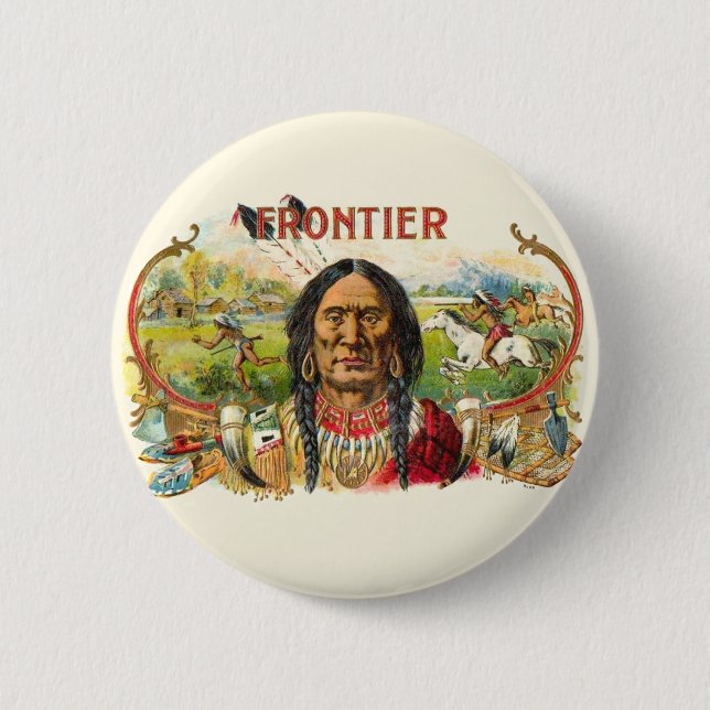 Frontier Cigar Advertising 6 Cm Round Badge (Front)
