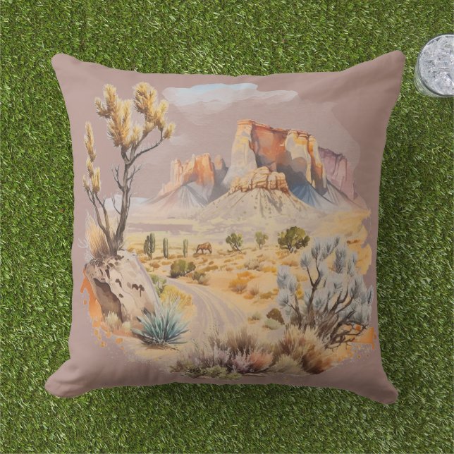 Frontier Desert Tetons Cushion (Grass)