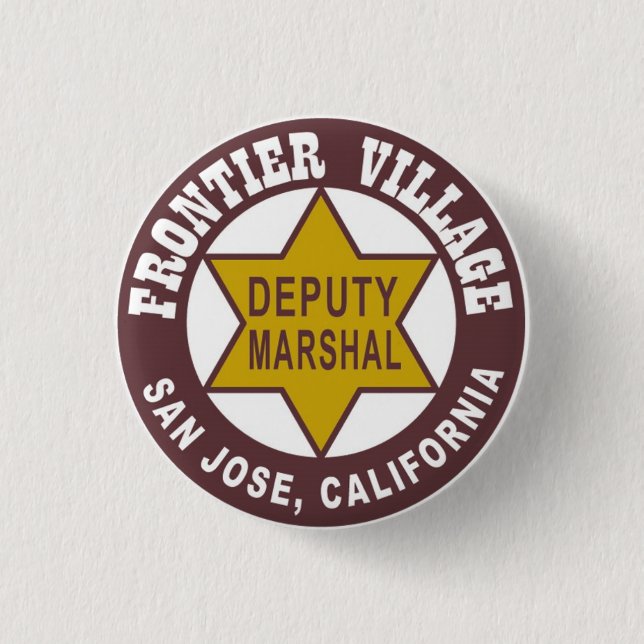 frontier_village_button_new 3 cm round badge (Front)