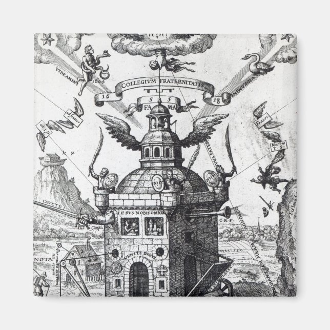 Frontispiece 'Collegium Fama Fraternitatis' Magnet (Front)