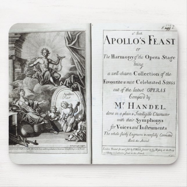 Frontispiece for Apollo's Feast, c.1734 Mouse Pad (Front)