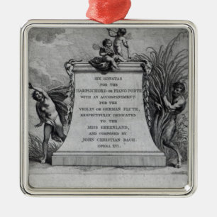 Frontispiece for six sonatas by John Metal Tree Decoration
