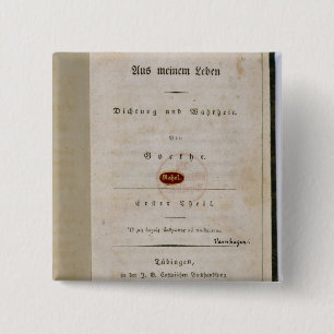 Frontispiece from 'Out of my Life 15 Cm Square Badge