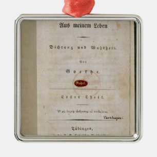 Frontispiece from 'Out of my Life Metal Ornament