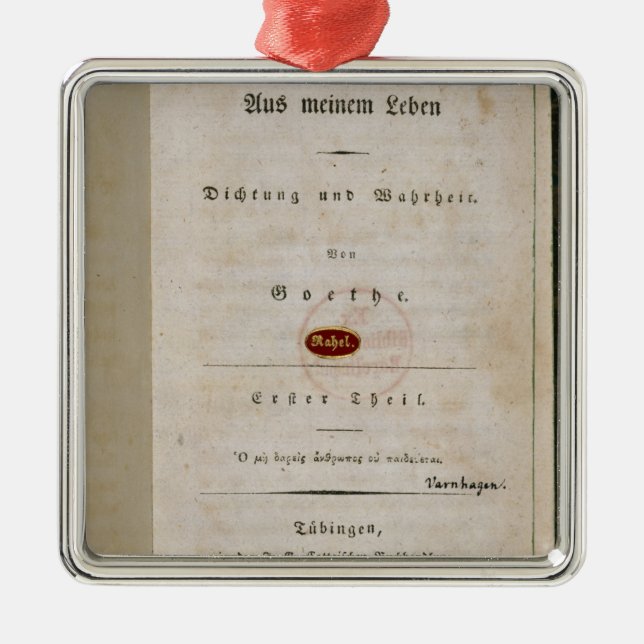 Frontispiece from 'Out of my Life Metal Ornament (Front)