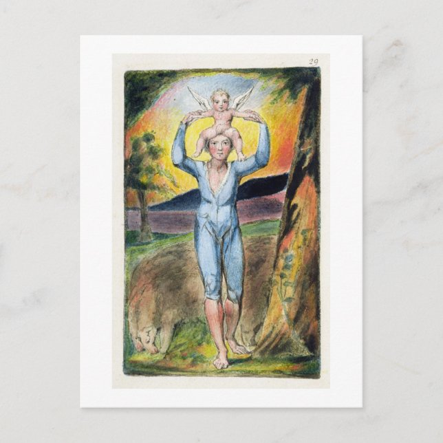 Frontispiece from 'Songs of Innocence and of Exper Postcard (Front)
