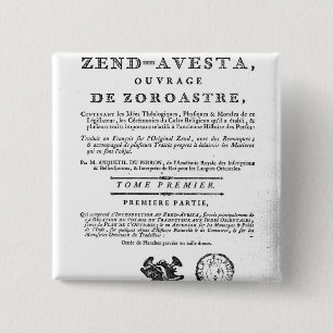 Frontispiece of an edition of the 'Zend 15 Cm Square Badge