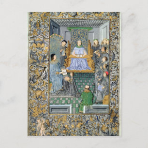 Frontispiece of Antonio de Nebrija's  'Gramatica' Postcard