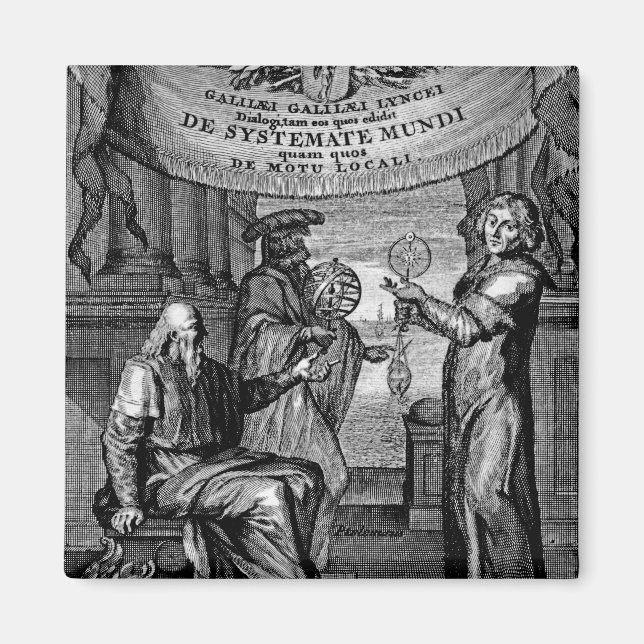 Frontispiece of 'Dialogus De Systemate Mundi' Magnet (Front)