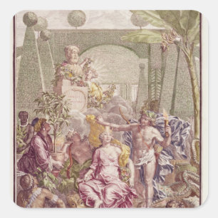 Frontispiece of 'Hortus Cliffortianus' by Carl Square Sticker