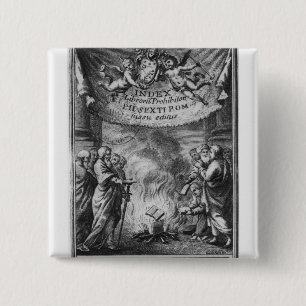 Frontispiece of 'Index Librorum Prohibitorum' 15 Cm Square Badge