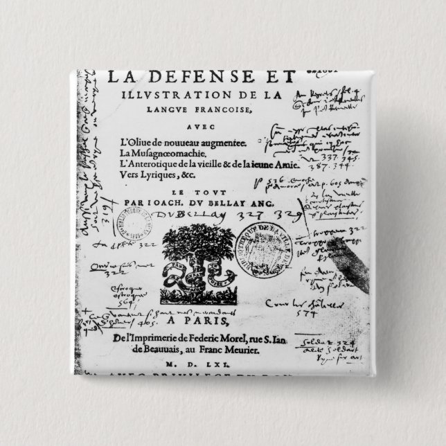 Frontispiece of 'La Defence et Illustration 15 Cm Square Badge (Front)