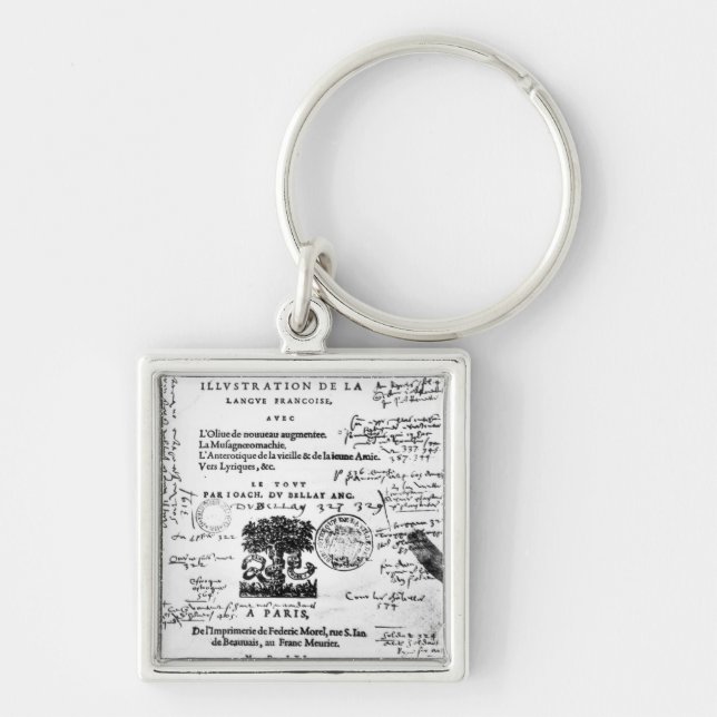 Frontispiece of 'La Defence et Illustration Key Ring (Front)