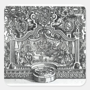 Frontispiece of 'Messes' by Roland de Lassus Square Sticker