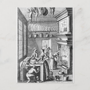 Frontispiece of 'The Compleat Housewife' Postcard