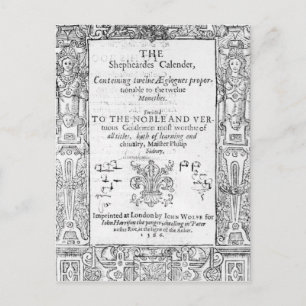 Frontispiece of 'The Shepeards Calender' Postcard