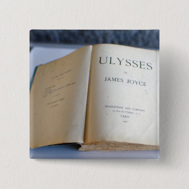 Frontispiece of 'Ulysses' by James Joyce 15 Cm Square Badge (Front)