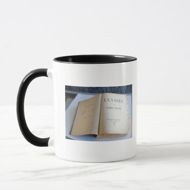 Frontispiece of 'Ulysses' by James Joyce Mug (Left)
