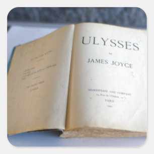 Frontispiece of 'Ulysses' by James Joyce Square Sticker