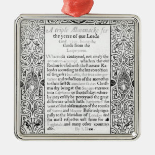 Frontispiece to a Roman Calendar, 1591 Metal Ornament