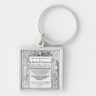 Frontispiece to an account of parliament key ring