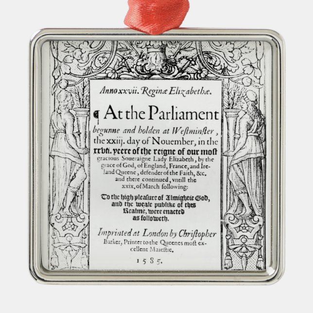 Frontispiece to an account of parliament metal ornament (Front)