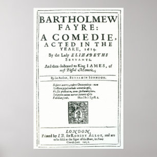 Frontispiece to 'Bartholomew Fair' Poster