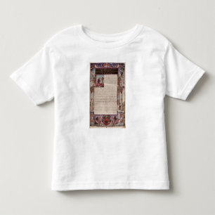 Frontispiece to Book I showing a page of text Toddler T-Shirt